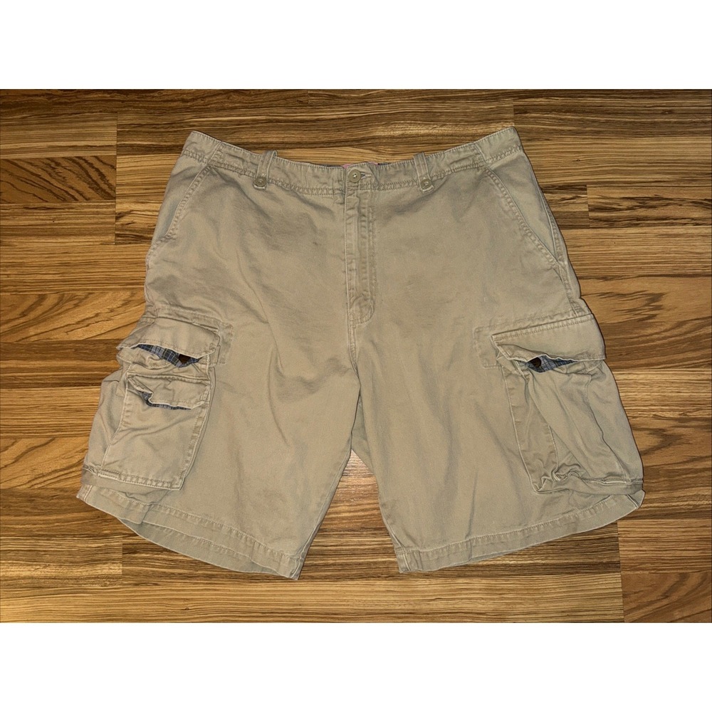Plugg‎ Cargo Shorts Men's 36 Khaki Tan Cotton Utility Casual Shorts